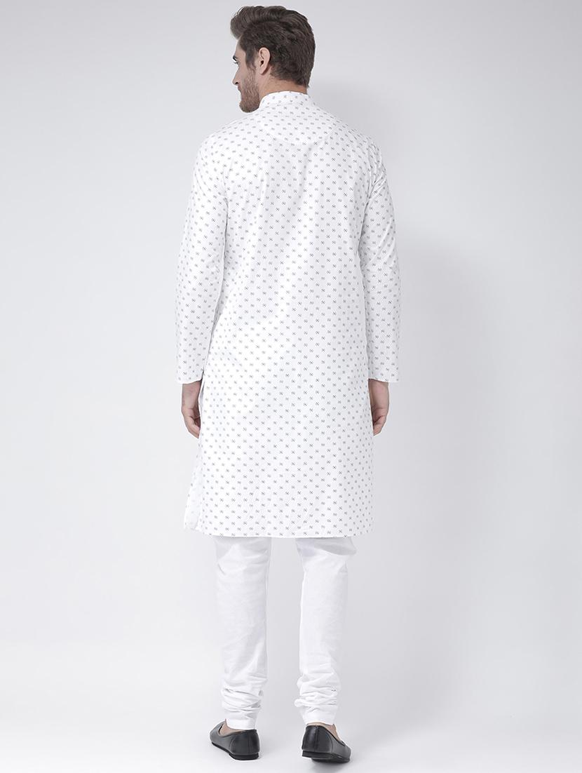 white linen kurta pyjama set - 16520707 - Zoom Image - 3