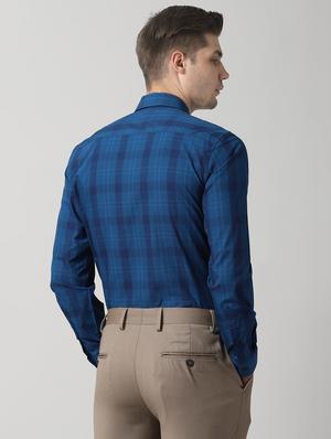 blue checkered formal shirt - 16520884 - Standard Image - 3