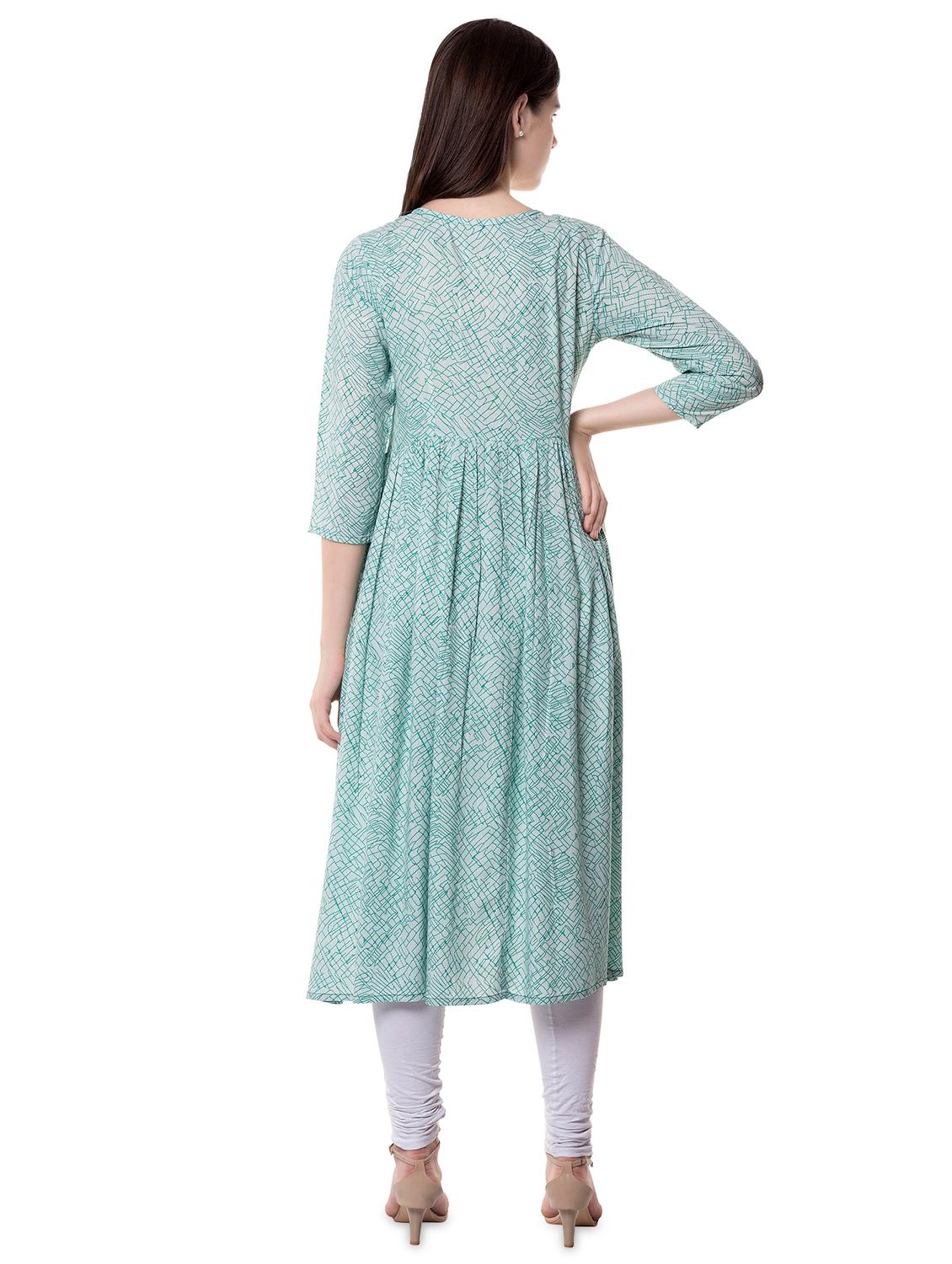 printed anarkali kurta - 16523411 - Zoom Image - 3