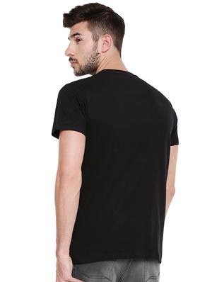 black chest print t-shirt - 16523550 - Standard Image - 3
