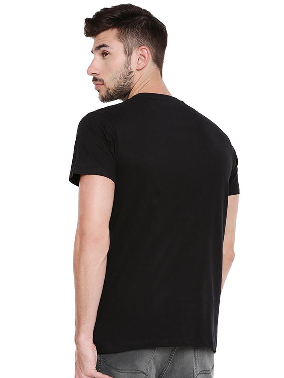 black chest print t-shirt - 16523550 - Zoom Image - 3