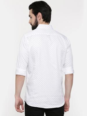 white printed casual shirt - 16523931 - Standard Image - 3
