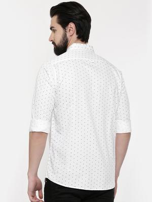 white printed casual shirt - 16523936 - Standard Image - 3