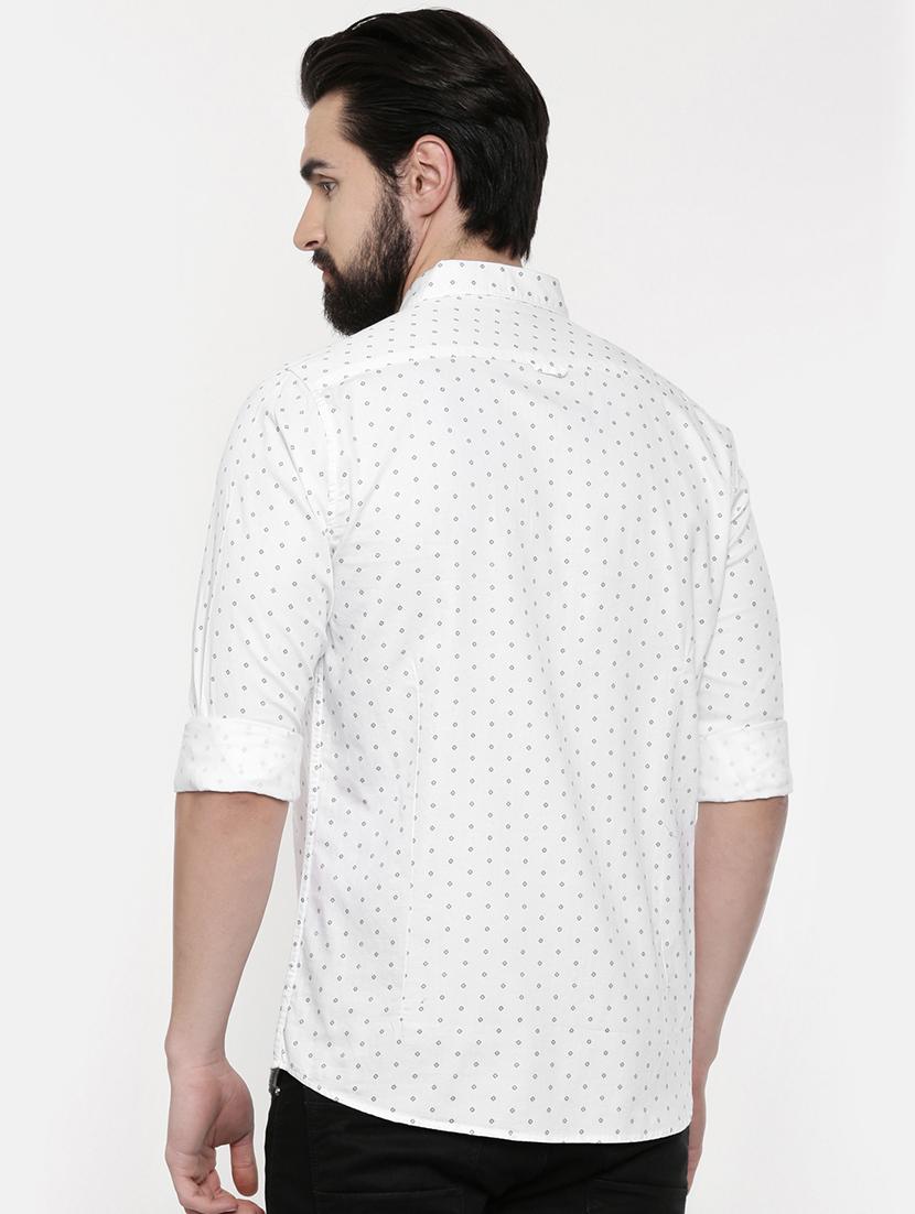 white printed casual shirt - 16523936 - Zoom Image - 3