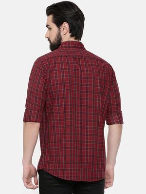 red checkered casual shirt - 16523937 - Standard Image - 3