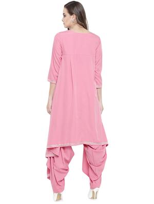 gota patti asymmetric kurta salwar set - 16524016 - Standard Image - 3