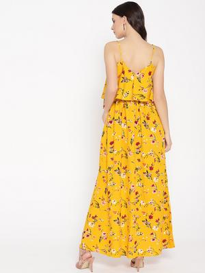 ruffle detail floral maxi dress - 16524154 - Standard Image - 3