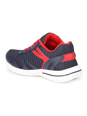 koxko navy blue fabric lace up sport shoes - 16524396 - Standard Image - 3