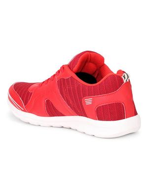 koxko red fabric lace up sport shoes - 16524408 - Standard Image - 3