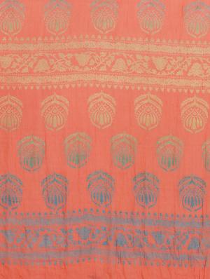 ethnic printed saree with blouse - 16524733 - Standard Image - 3