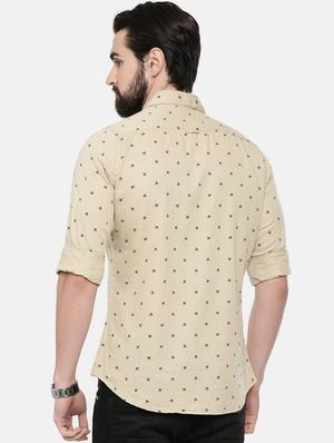 beige printed casual shirt - 16525607 - Standard Image - 3