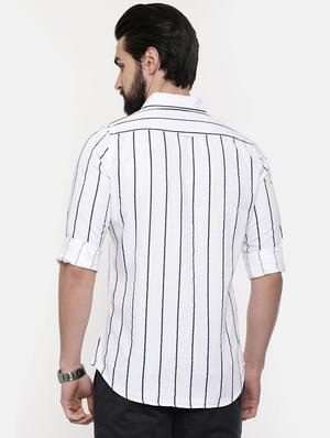 white striped casual shirt - 16525623 - Standard Image - 3
