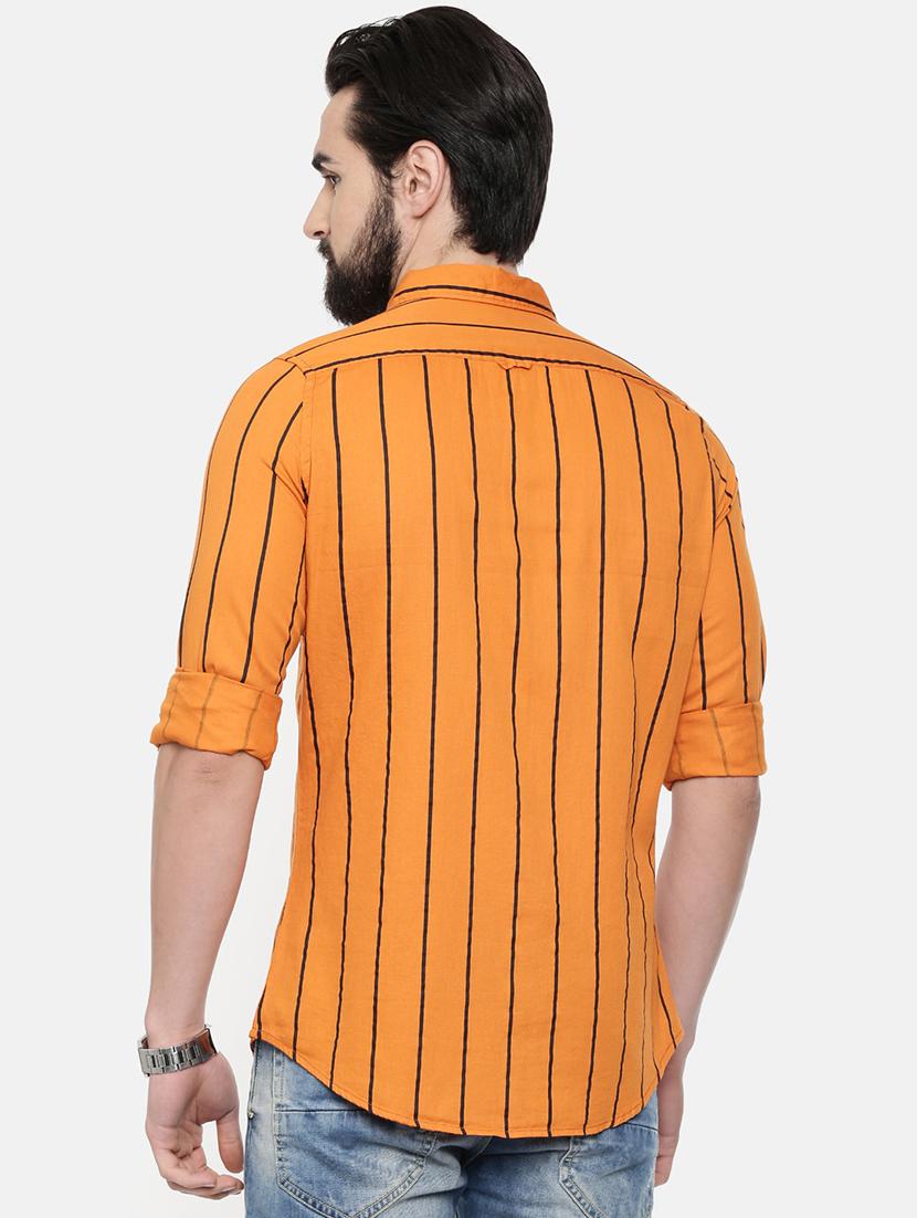orange striped casual shirt - 16525624 - Zoom Image - 3