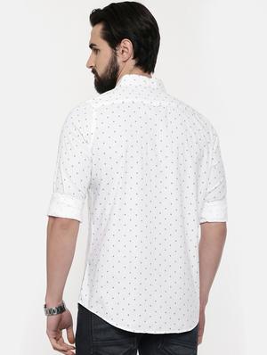 white printed casual shirt - 16525661 - Standard Image - 3