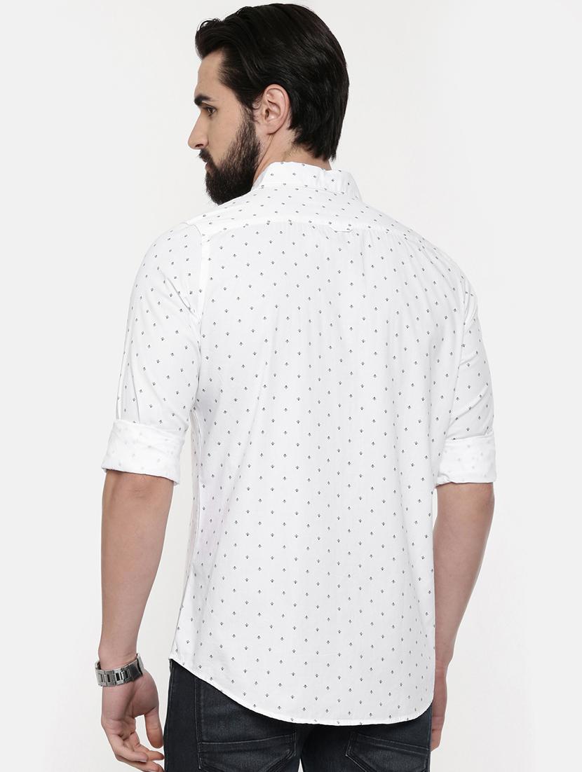 white printed casual shirt - 16525661 - Zoom Image - 3
