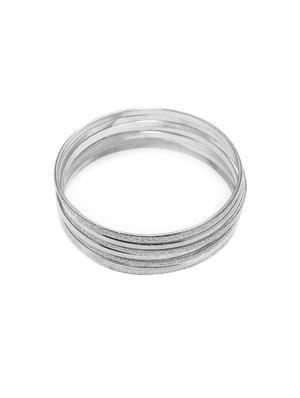 silver metal bangle - 16525768 - Standard Image - 3