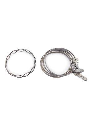 silver metal bangle - 16525770 - Standard Image - 3