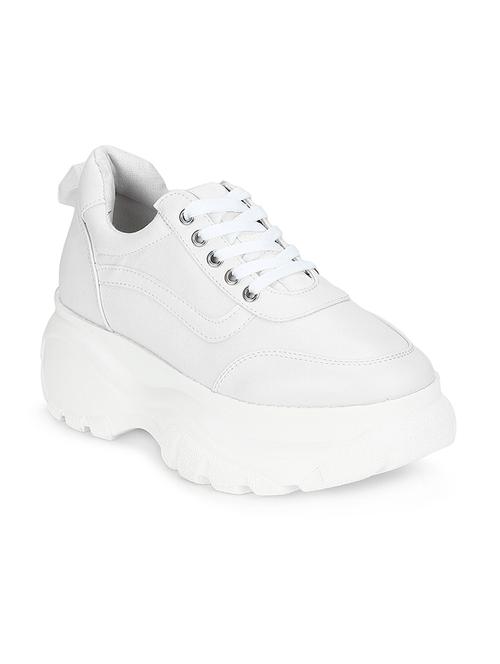 white lace-up sneakers - 16525919 - Standard Image - 1