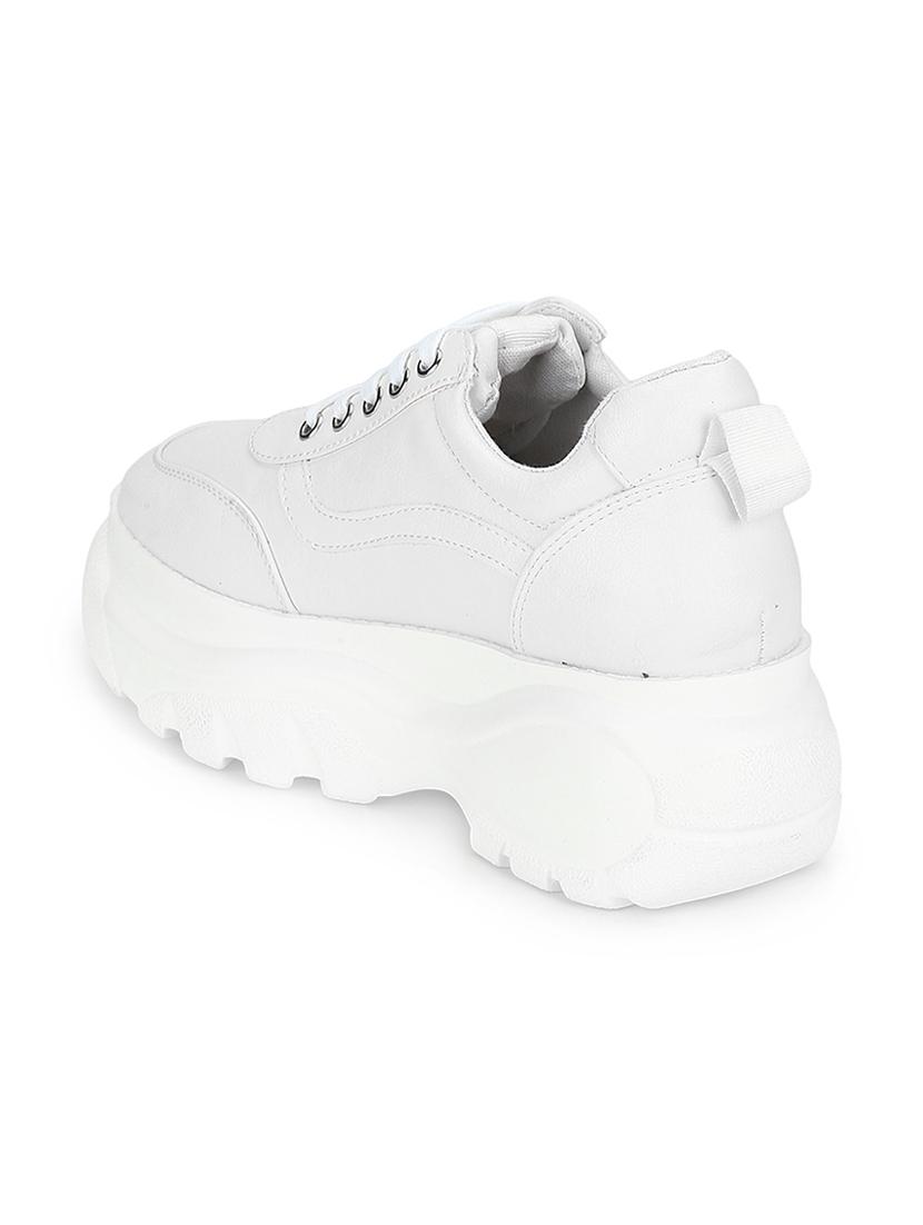 white lace-up sneakers - 16525919 - Zoom Image - 3