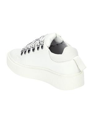 white lace-up sneakers - 16525922 - Standard Image - 3