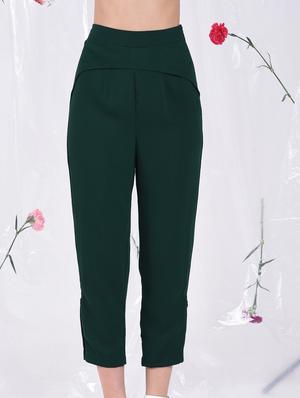 high rise solid trouser - 16526494 - Standard Image - 3