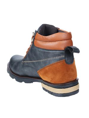 vellinto blue leatherette high ankle boots - 16527138 - Standard Image - 3