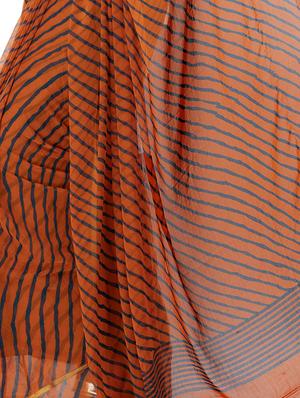 leheriya printed saree with blouse - 16527271 - Standard Image - 3