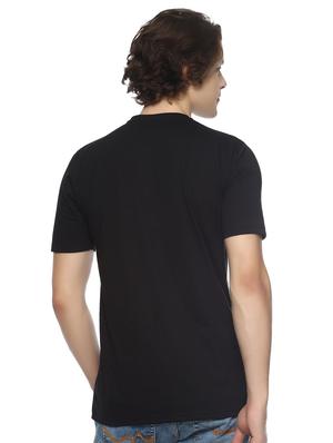 black typographic chest print t-shirt - 16527394 - Standard Image - 3