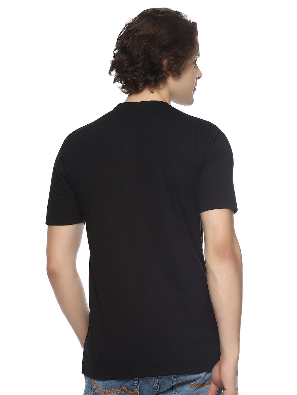 black typographic chest print t-shirt - 16527394 - Zoom Image - 3