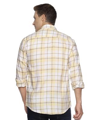 yellow checkered casual shirt - 16527494 - Standard Image - 3