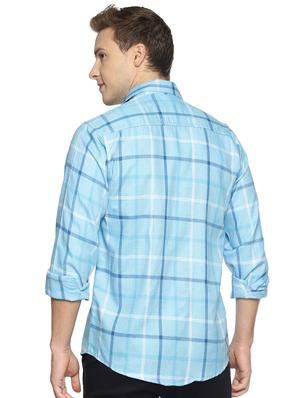 light blue checkered casual shirt - 16527500 - Standard Image - 3