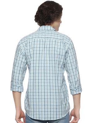 blue checkered casual shirt - 16527506 - Standard Image - 3