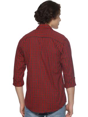 red checkered casual shirt - 16527514 - Standard Image - 3