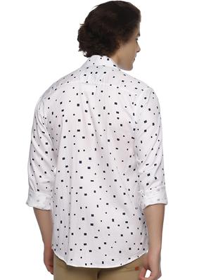 white printed casual shirt - 16527658 - Standard Image - 3