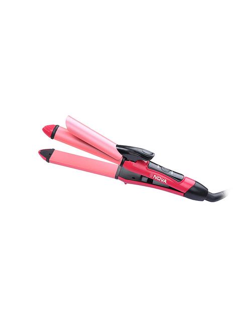 nova hair straightener and curler (pink) - 16528602 - Very Small Image - 1