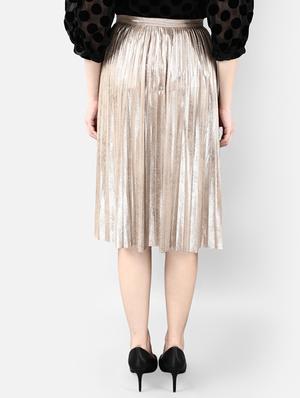 accordion pleated metallic skirt - 16528962 - Standard Image - 3
