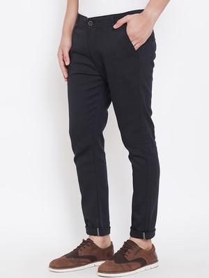 black solid chinos - 16530045 - Standard Image - 3