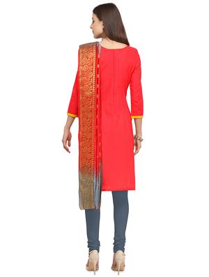 embellished churidaar unstitched suit - 16530452 - Standard Image - 3