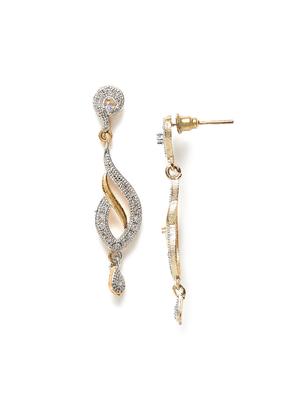 gold metal drop earring - 16532374 - Standard Image - 3