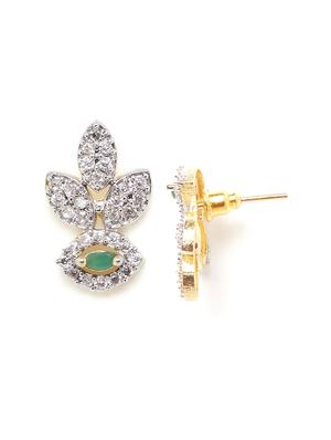 gold metal studs earring - 16532403 - Standard Image - 3