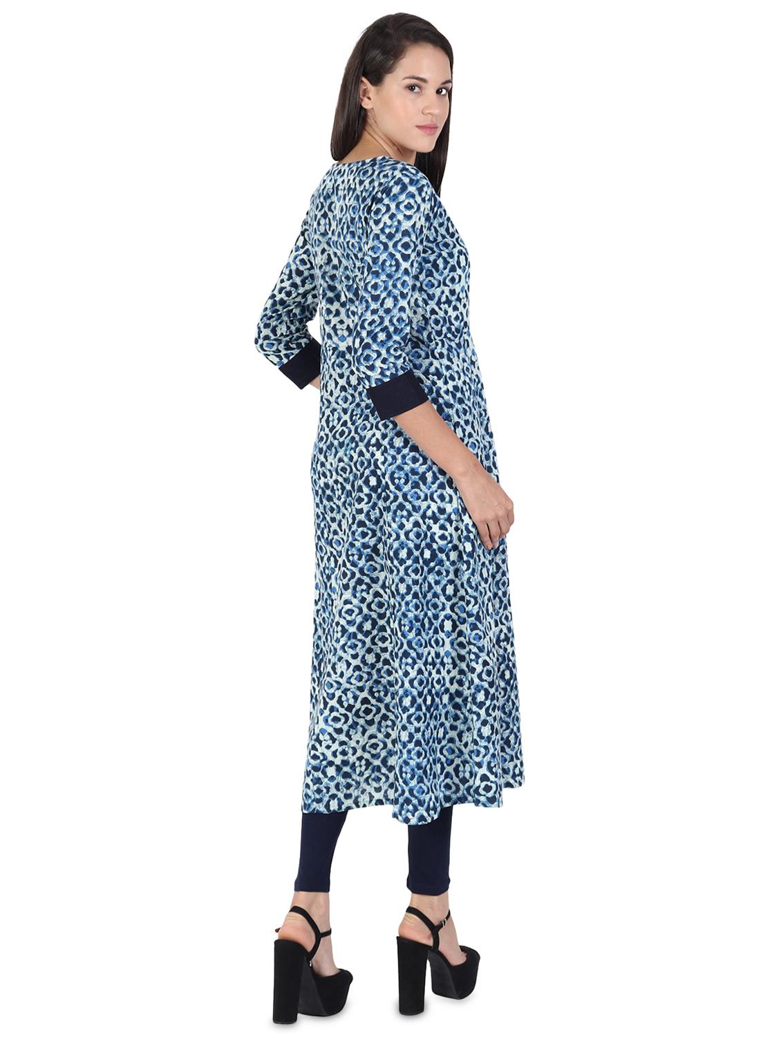 printed a-line kurta - 16532734 - Zoom Image - 3