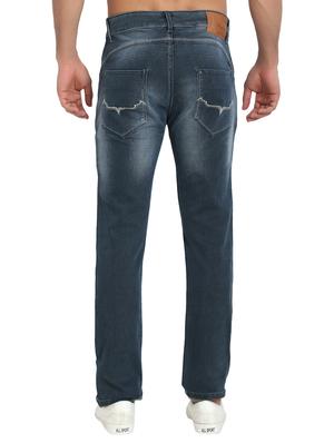 blue cotton blend washed jeans - 16533994 - Standard Image - 3