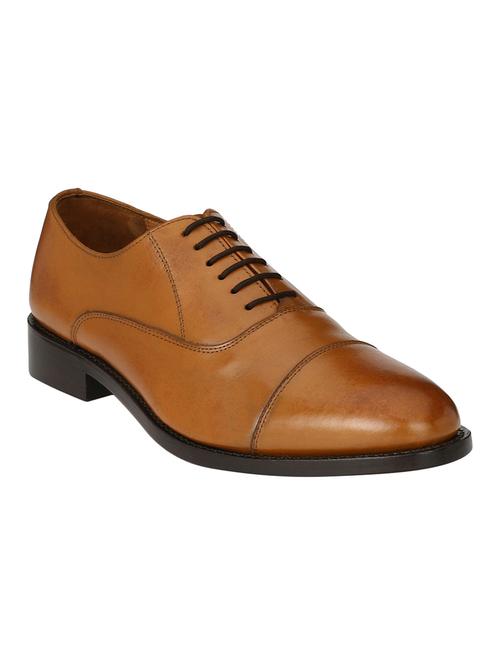 missali shoes tan leather lace-up oxfords - 16535732 - Standard Image - 1