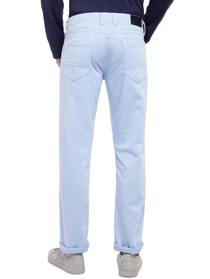 light blue plain denim jeans - 16536201 - Zoom Image - 3