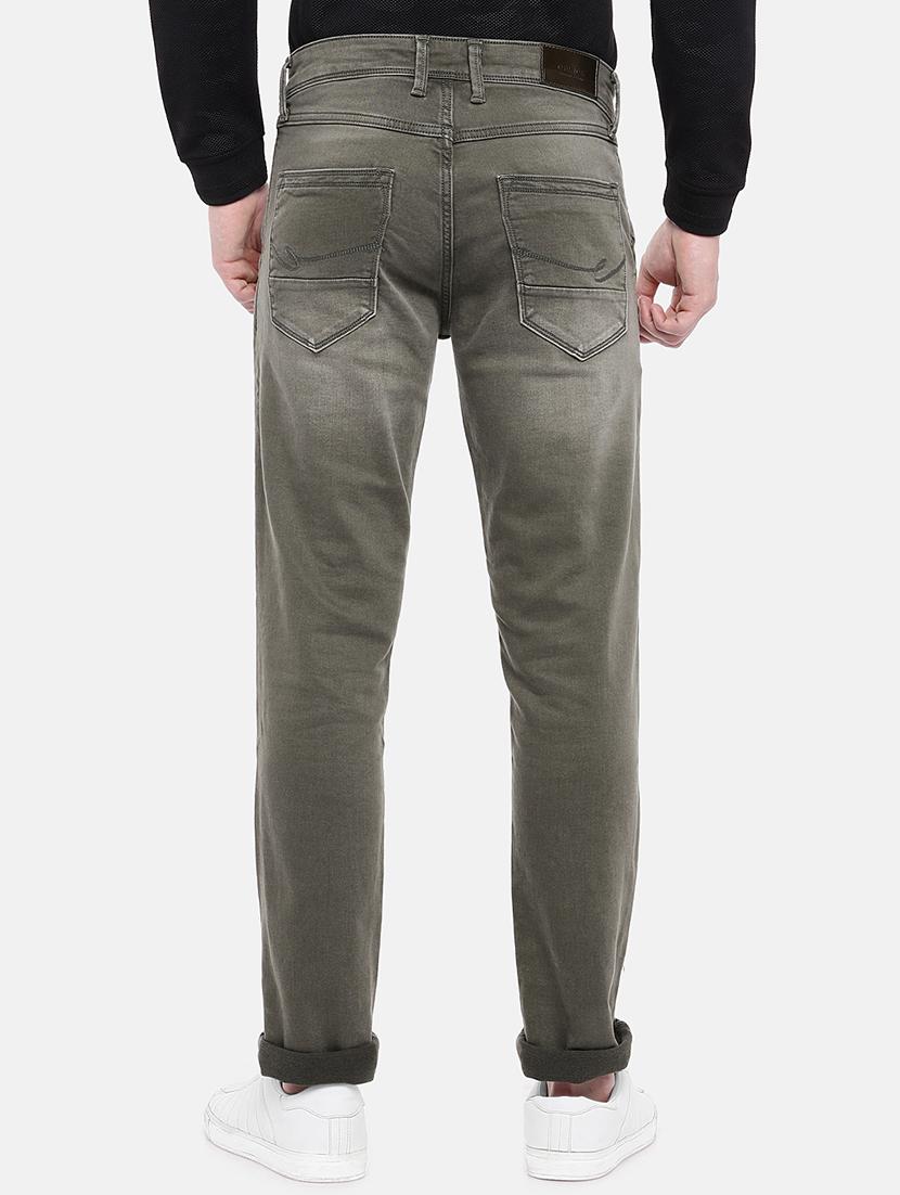 olive green light washed denim jeans - 16536209 - Zoom Image - 3