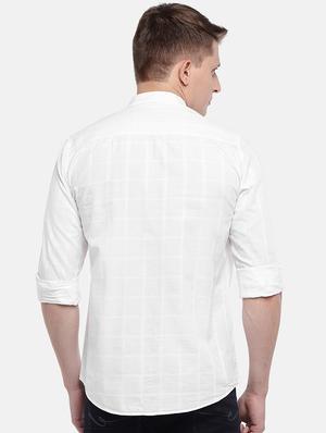 white checkered casual shirt - 16536248 - Standard Image - 3