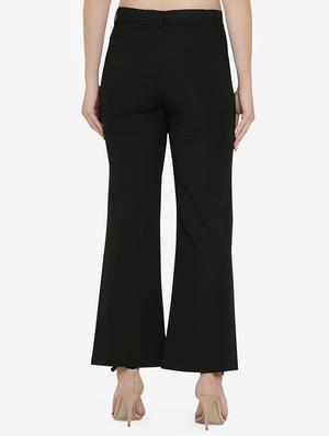 tie up waist solid wide leg trouser - 16536412 - Standard Image - 3