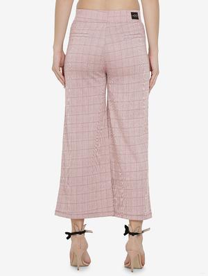 high rise pocket detail checkered trouser - 16536415 - Standard Image - 3