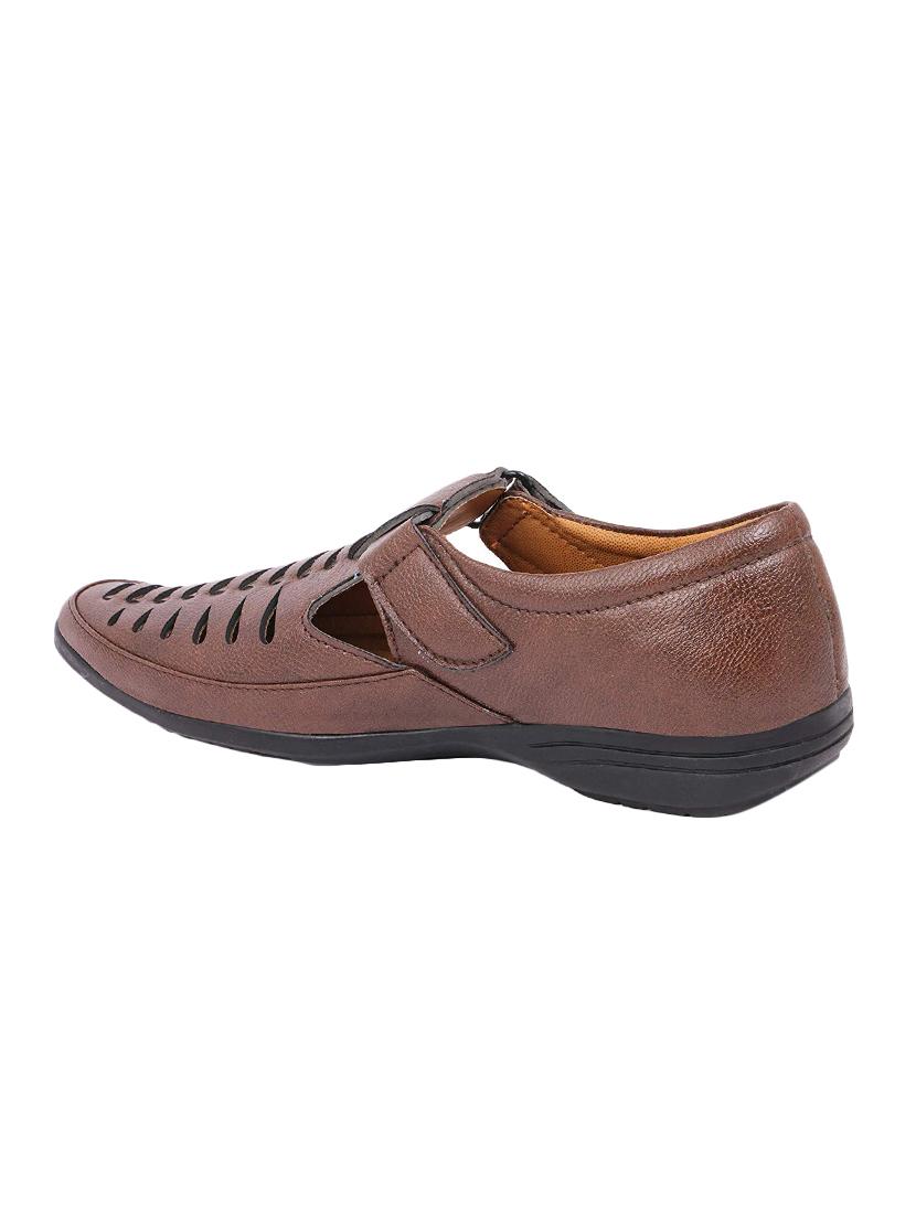biggie brown leatherette back strap sandals - 16537323 - Zoom Image - 3