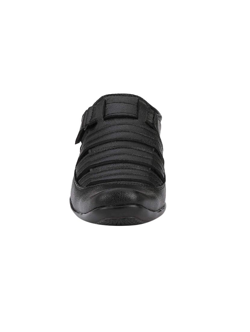 biggie black leatherette back strap sandals - 16537347 - Zoom Image - 3